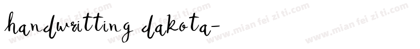 handwritting dakota字体转换